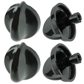 Belling Genuine Temperature Control Knob for Oven Cooker Hob (Black, Pack of 4 Knobs)