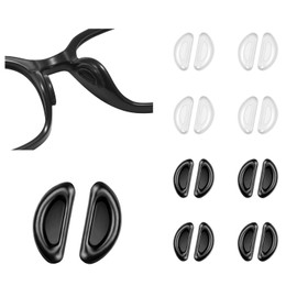 SooGree Adhesive Eyeglass Nose Pads, 8 Pairs Comfort Soft Silicone Cushion Glasses Nose Pad, Anti Slip Pressure Relief Heighten Air Chamber Thin 1.8mm Nose Pads for Glasses Sunglasses