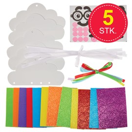 Baker Ross FN011 Rainbow Drop Mix and Match Craft Kits - Pack of 5, Spring Decoration Craft Kits for Kids