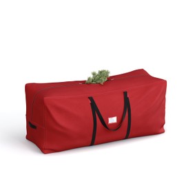 SONGMICS Christmas Tree Storage Bag Carry Bag for Trees up to 210cm 600D Oxford Fabric Heavy Duty Lightweight Waterproof with Handles Red RXS003R03