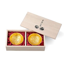 Nosaku 600100 Celebration Glass Set, Gold Foil, 1.4 fl oz (40 cc), Tin