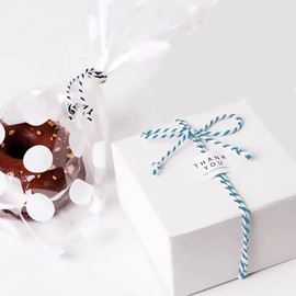 Cotton Twine-3 Rolls of 2mm Baker's Ribbon Twine Candy Twine Packaging Rope, Durable Gardening Rope, Decoration, Crafts and Gift Packaging,Used for Arts andCrafts, 984Feet