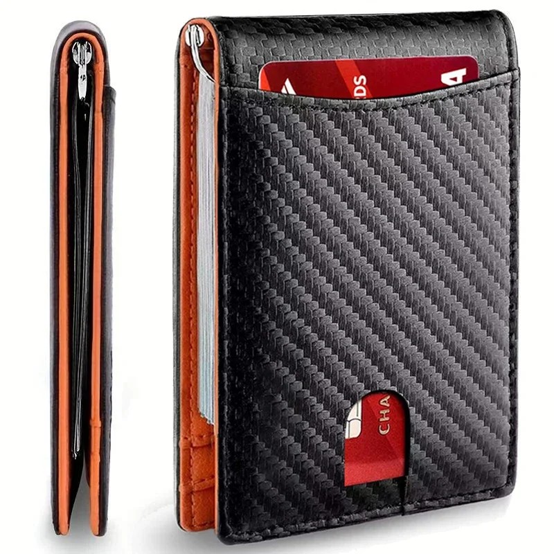 Slim RFID Card Holder Wallet for Business and Travel –