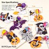 80 Pcs Halloween Paper Cards Lollipop Jam Chocolate Candy Holder