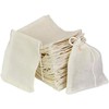 30 count 4 x 3 Inches Unbleached Cotton Drawstring Bags