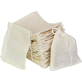 30 count 4 x 3 Inches  Unbleached Cotton Drawstring Bags Spice/Herbs/ Bags,Muslin Bags Sachet Bag for Home Supplies - Color: 4 x 3 Inches