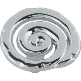Atlas Homewares 140-CH 1-1/2-Inch Signature Single Scroll Knob, Polished Chrome