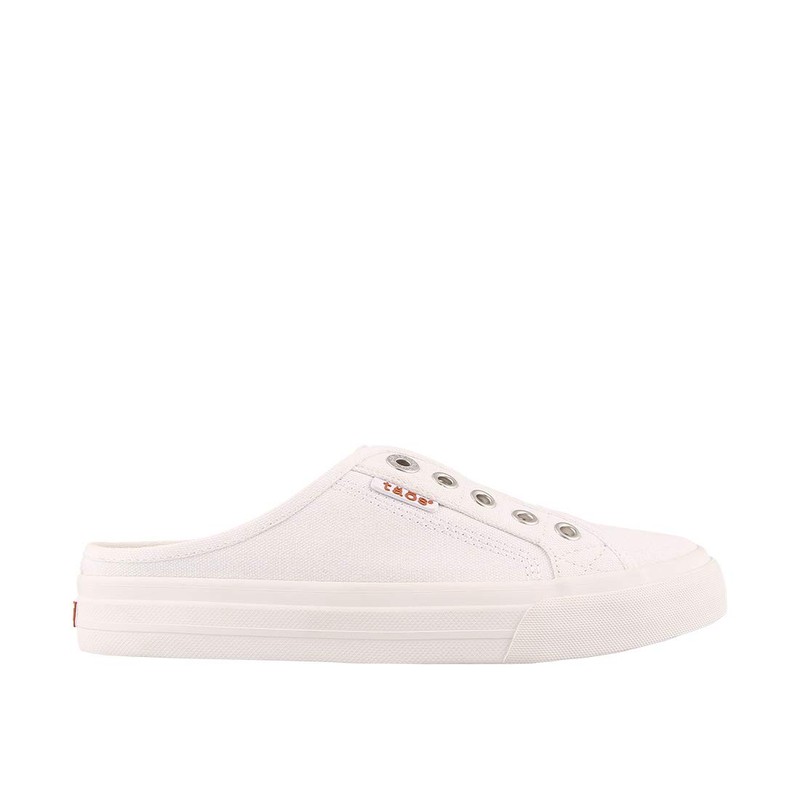 Taos Footwear Women's Ez Soul White Canvas Mule 9 M