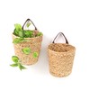 YRMT Water Hyacinth Hanging Storage Baskets 2 Pack Woven Wall