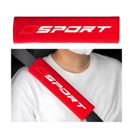 Mandark Car Seat Belt Pad, Vehicle Seatbelt Shoulder Strap Cover for More Comfortable Driving, Auto Interior Safety Belt Protection Cushion Accessories, Universal for SUV, Truck, RV (Red)