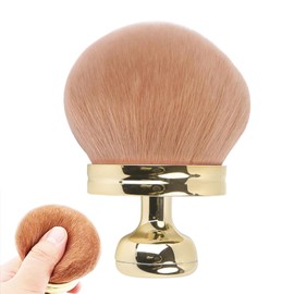 Taicols Extra Große Selbstbräunerpinsel, 3 Inch Breiter Kopf Ovaler Kabuki Make up Pinsel, Auf Gesicht, Beine Und Rücken Schminkpinsel Applicator, Selbstbräunender für Fundament Cream Puder (Gold)