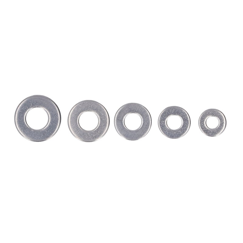 250PCS Flat Washer Kit Stainless Steel 5 Specifications Anti Corrosion
