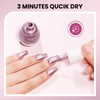 SUPWEE Rose Gold Mirror Nail Polish Quick Dry Metallic Nail
