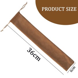 LAKJUOZ Pack of 3 Flute Bag for Soprano Recorder, Recorder, Flute Bag, Soprano Recorder, Velvet Bag, Flute Case Pocket, Ideal for Flutes, Clarinets, Drumsticks, Harmonicas, Pumpkin (36 x 6 cm), black