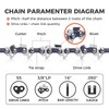 EXSHP 16 Inch Chainsaw Chain 3/8" LP Pitch .050" Gauge