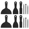 12pcs Plastic Putty Knife Set, Spackle Tool, Include 6 Black