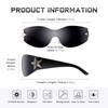 Eiuizah Y2k Sunglasses for Women Men Shield Wrap Around Fashion