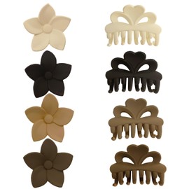 MARY LAVENDER Small Hair Clips for Women and Girls, Non Slip Strong Hold Hair Jaw Clips for all Hair Type 8pcs