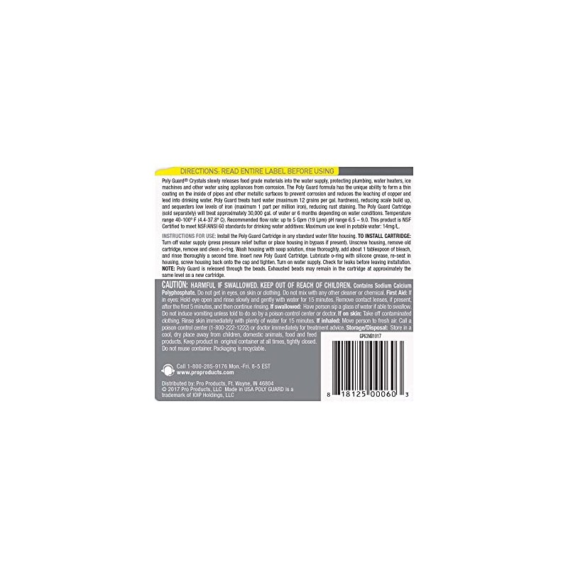 Pro Products GP63N Poly Guard Corrosion Control and Sequestrant Crystal
