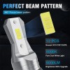 AUIMSOCO H11 H9 LED Headlight KIT Combo Bulbs 10000K High&Low