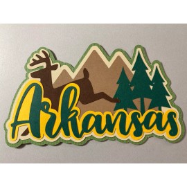 Unbranded Arkansas Die Cut Scrapbooking Embellishment