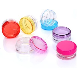 10 Pcs Multicolour Plastic Face Cream Jars Mini Lotion Containers Small Toiletries Pots Empty Refillable Makeup Container Travel Portable Cosmetic Jars for Beauty Products Refillable Containers