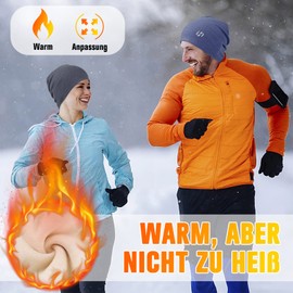 HASAGEI Mütze, Mütze Herren,Mütze Damen,Beanie,Laufmütze Sportmütze Fleece Bequem für Laufen Motorradfahren Sport im Freien Winter