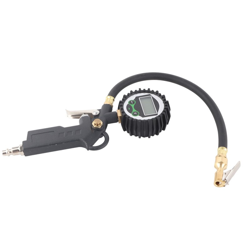 LCD Tire Inflator with Digital Pressure Gauge 1/4in NPT Quick