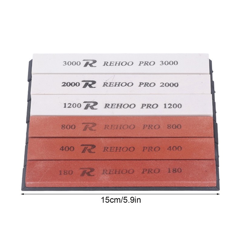 6pcs Whetstone White Corundum Multifunctional 80 400 800 1200 2000