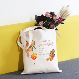 FOTAP Aperol Spritz Lover Gift Drink Themed Gift Smells Like Aperol Spritz Tote Bag Cocktail Summer Gift (Smells tote UK)