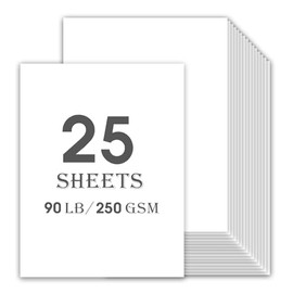 25 Sheets White Cardstock 8.5 x 11 White Paper, 90lb Card Stock Printer Paper for Invitations, Scrapbooking, Crafts, DIY Cards (white)