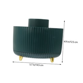 SHOWERORO Compartment Makeup Brush Organizer Rotating Desktop Stationery Holder for Cosmetics Pens Items Modern Design Turntable for Home Office Use