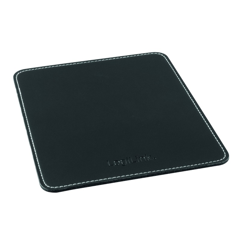 LogiLink ID0150 Mauspad im Lederdesign mit Rutschfester Gummi-Unterseite schwarz