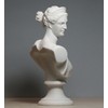 greekartshop Greco-Roman Goddess Artemis Diana Bust Head Cast Marble Statue