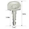 601 Ignition Keys 60266568 for Sany Mini Excavator Broderson Crane