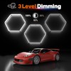 Litezone Hexagon Garage Lights : 3 Level Dimmable 168W Tube