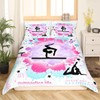 Gymnastics Bedding Set Gymnastics Lovers Girls Bedding Duvet Cover Set