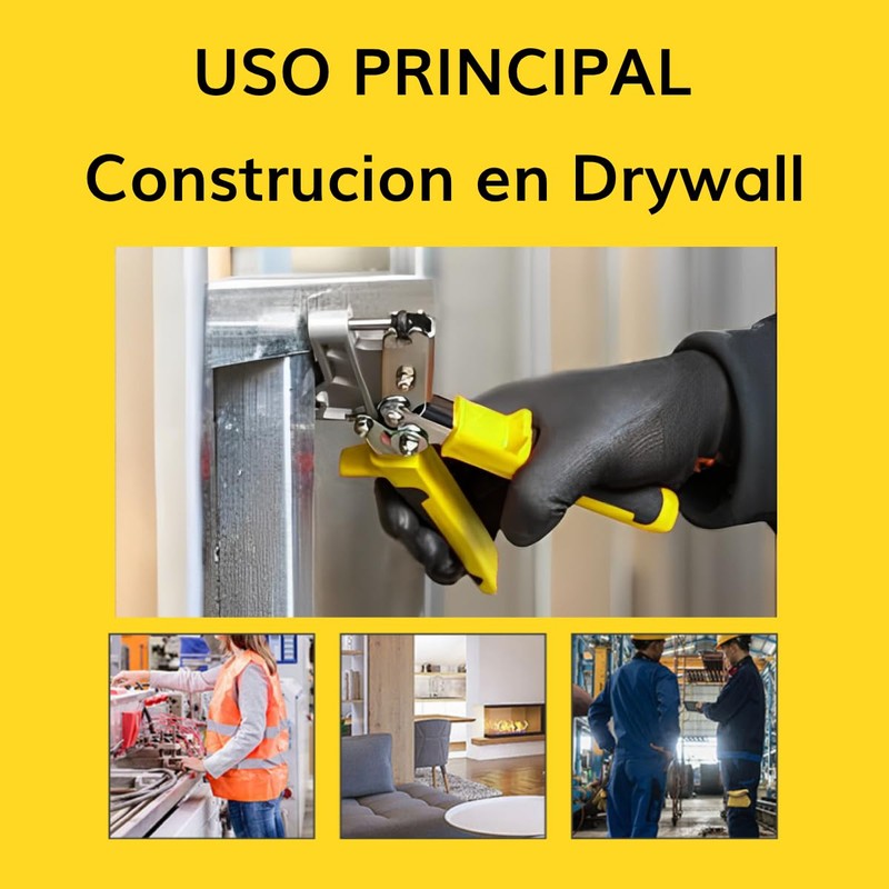 Pinza Drywall Alicate Crimpadora Panel Yeso Union Tablaroca Construcción Engarzadora