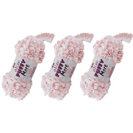 Alize Puffy Loop Yarn More Yarn Lot of 3skn 450.8 g 38 Yds 100% Micropolyester No Needles No Hooks Soft Yarn Blanket Velvet Yarn Easy Knitting Yarn (6272)