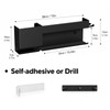 Hair Tool Organizer Wall Mount, Metal Curling Iron Accessories Rack