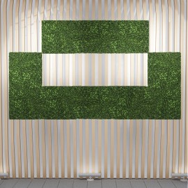 ECOOPTS Artificial Grass Wall Faux Boxwood Panel Privacy Ivy Fence Screen Decoration for Backyard Garden Home Outdoor Indoor, 20"x20", Buxus Olivia, 29 Packs