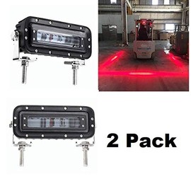 Light Led Red Zone Warning Forklift Pebestrian Safety Warehouse Area Security Truck Spotlight 10V-80V (2 Pack