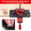 Metal Concealed Hinge Jig with Woodworking Tools,35mm Concealed Door Hinge