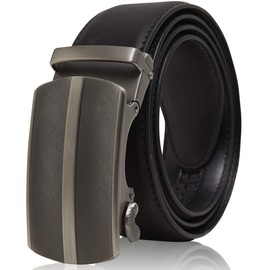 Access Denied Leather Ratchet Belts For Men - Mens Belt With Automatic Buckle For Suits Jeans And Uniform - Designed In The USA