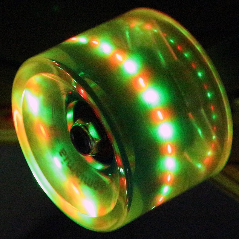FunTomia Pack of 4 (LED) Longboard/Skateboard Wheels (Big Wheels) in