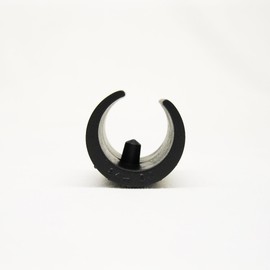 Replacement Single Prong U-Shape Plastic Caps in Black (Set of 8) - Made in Italy c