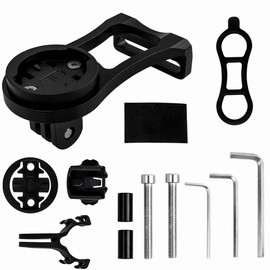 Yakamoz Bike Computer Mount, Aluminium Alloy Out Front Combo Bicycle Mount Holder Cycling Handlebar Extension Bracket Adapter for Road Mountain Bike