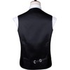 DiBanGu Black Gold Vest and Tie Set for Men Suit