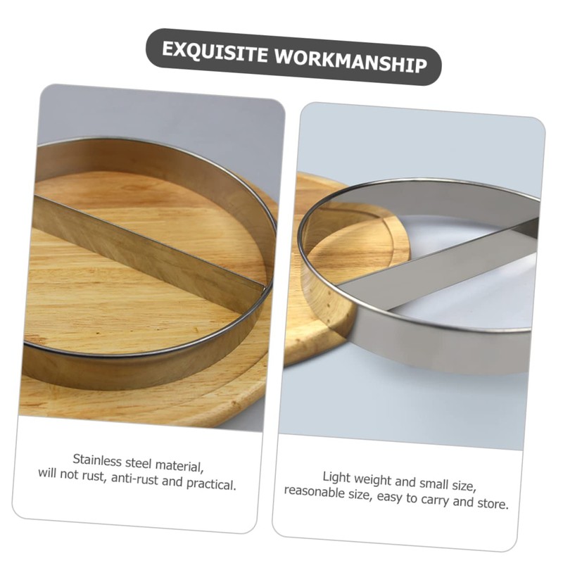 Ciieeo 3pcs Stainless Steel Pizza Saucing Ring Baking Tool for