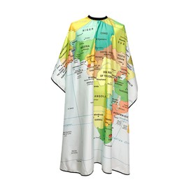 BIUDECO World Map Print Hair Cutting Cape Stylist Cape for Hairdressers Barbers